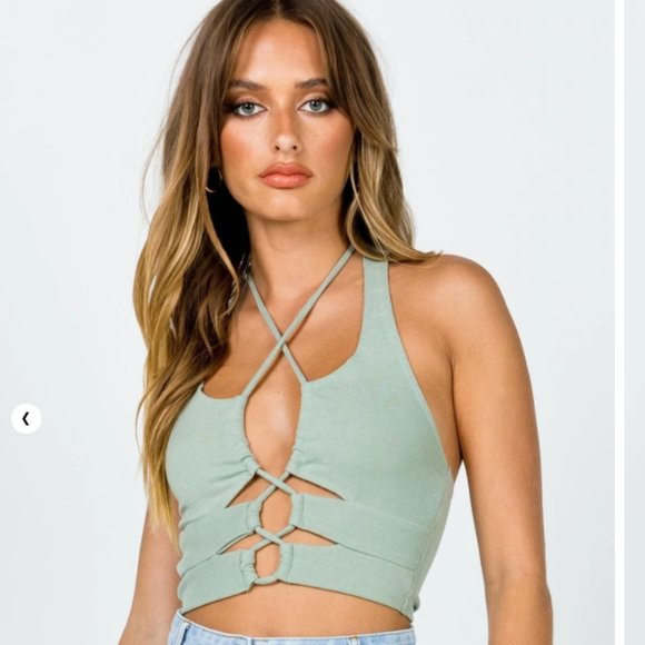 Princess Polly Tops - Raddix Top Green Princess Polly
